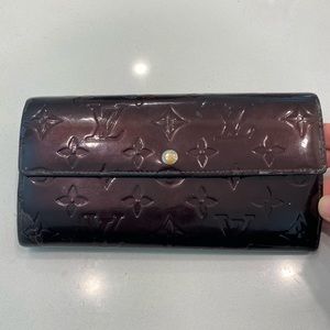 Auth Louis Vuitton Vernis Long Wallet